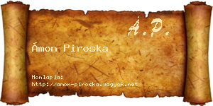 Ámon Piroska névjegykártya
